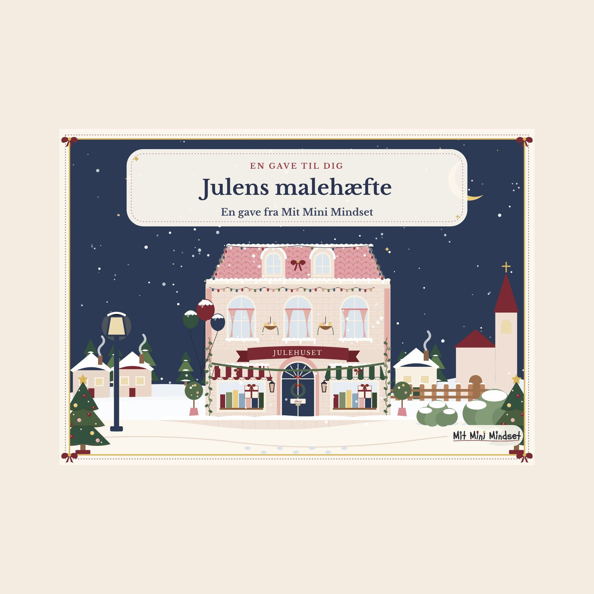 Julens malehæfte – gratis PDF med 10 jule-tegninger at farve