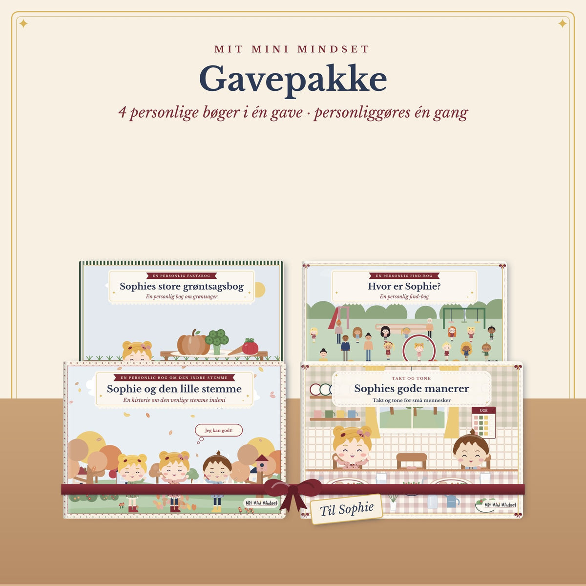 Gavepakke – 4 personlige bøger