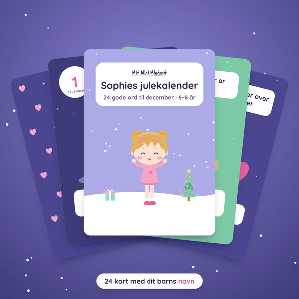 [Navn]s julekalender med gode ord (6–8 år)
