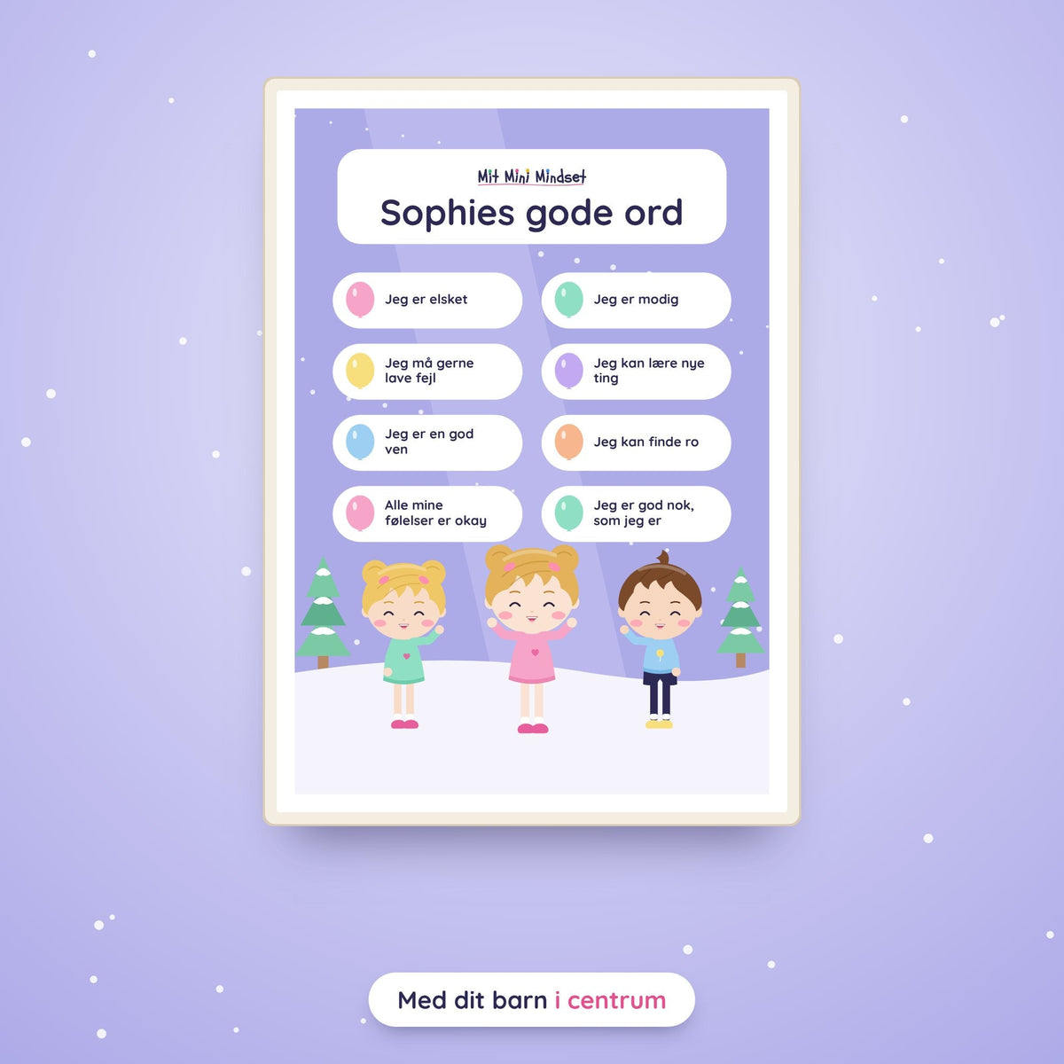 [Navn]s gode ord – plakat
